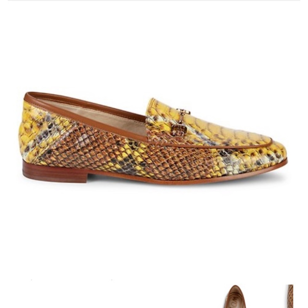 Sam Edelman Croc-printed leather loafers